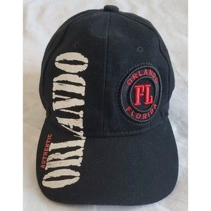 Ballcap Hat Authentic ORLANDO Florida Adjustable Alys Trading Snapback Black Red